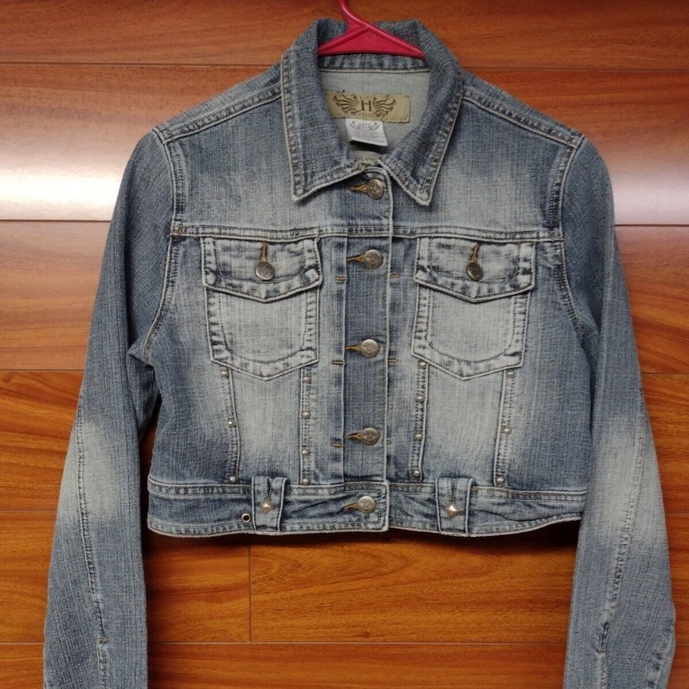 Youth Size Large Hint Jeans Crop Top Jean Jacket